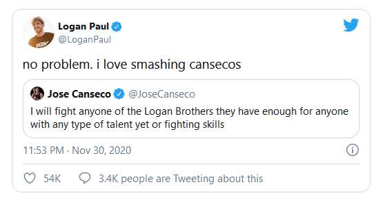 "No problem. I love smashing Cansecos"