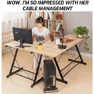 I’m so impressed with her cable management